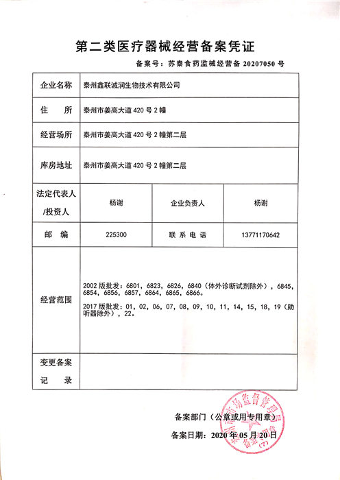 二类医疗备案